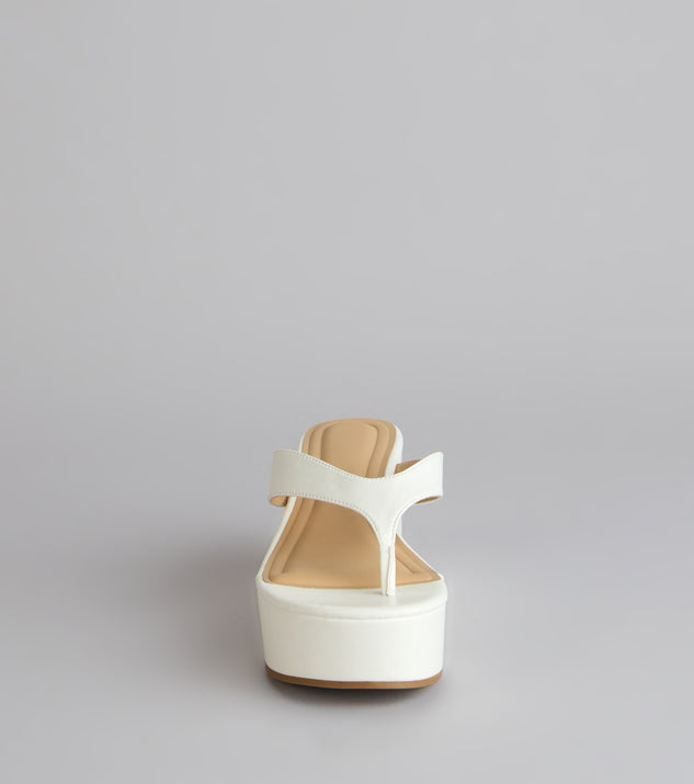 Windsor Casual Cutie Platform Thong Wedges - Image 3