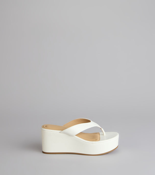 Windsor Casual Cutie Platform Thong Wedges - Image 2