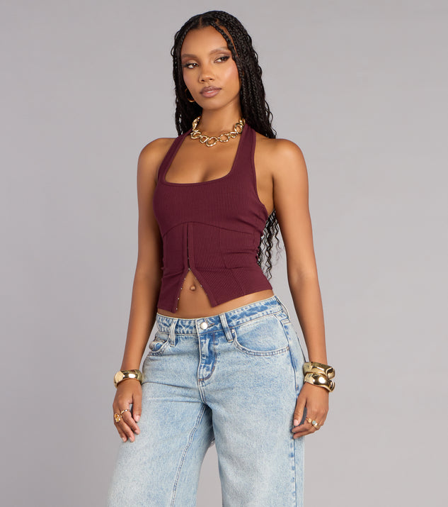 Windsor Casual Cutie Rib Knit Crop Top - Image 3