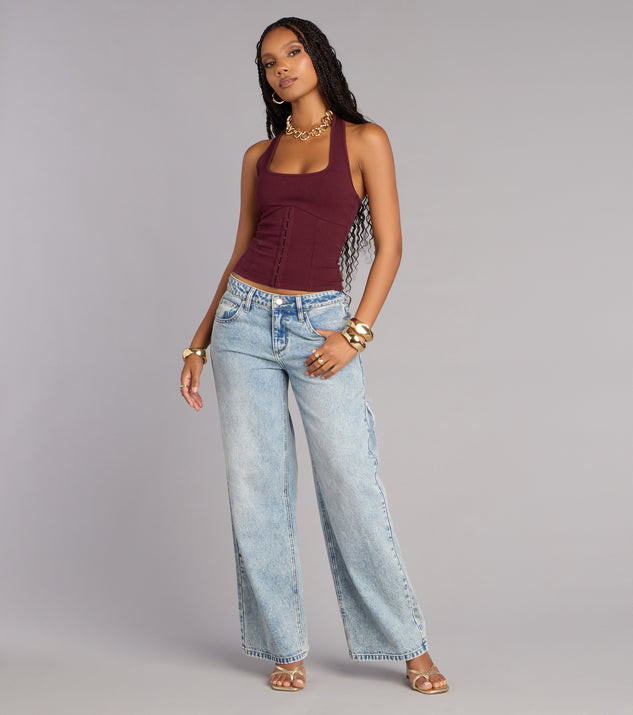 Windsor Casual Cutie Rib Knit Crop Top - Image 2