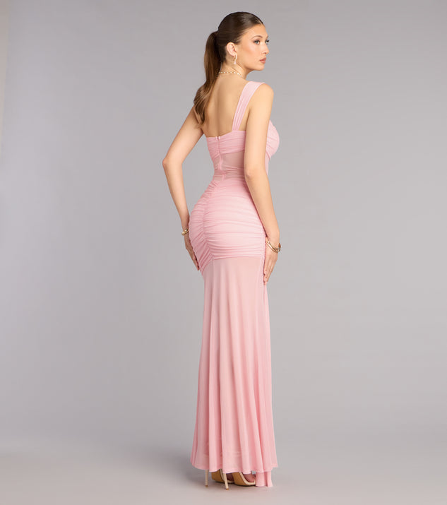 Windsor Caterina Mesh One-Shoulder Formal Dress - Image 2
