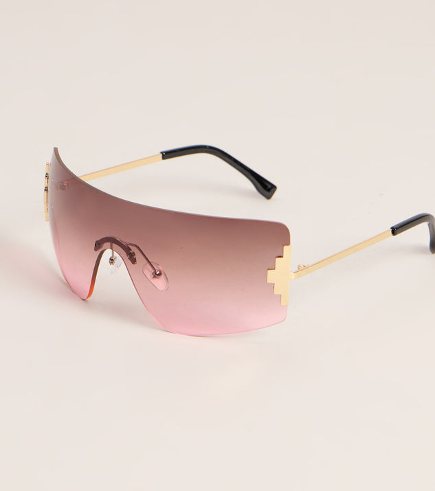 Windsor Caught In Frame Shield Sunglasses - Image 3