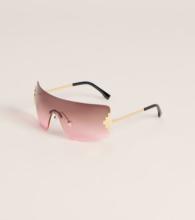 Windsor Caught In Frame Shield Sunglasses - Image 2