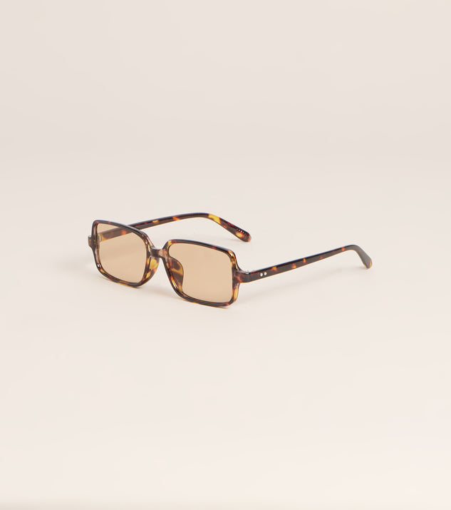 Windsor Caught Looking Rectangle Sunglasses - Image 3