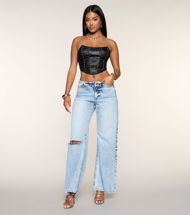 Windsor Caught Looking Studded Strapless Corset Top - Image 2