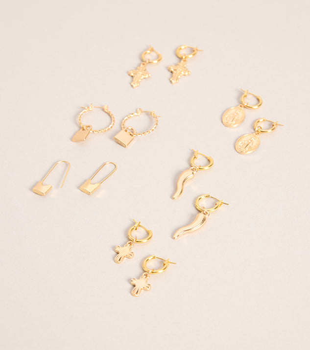 Windsor Chaos Collection Charm Earrings Pack - Image 2