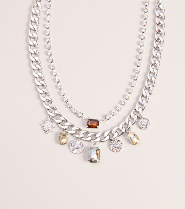 Windsor Charm Stack Layered Necklace - Image 2