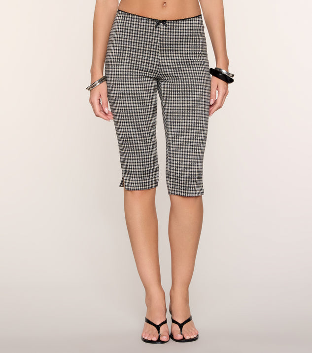 Windsor Checked Out Plaid Capri Pants - Image 3