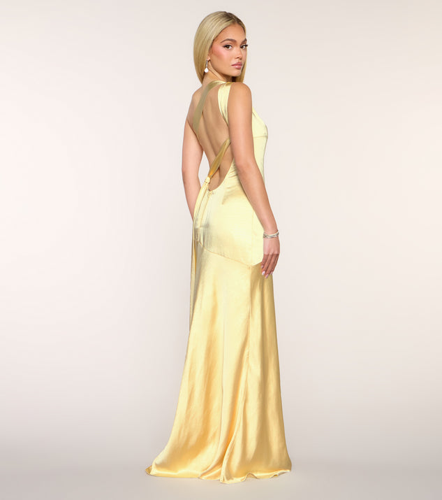 Windsor Chelsea Satin Open Back Formal Dress - Image 2