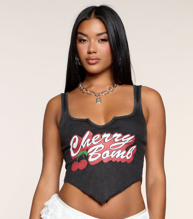 Windsor Cherry Bomb Graphic Tank Top - Image 3