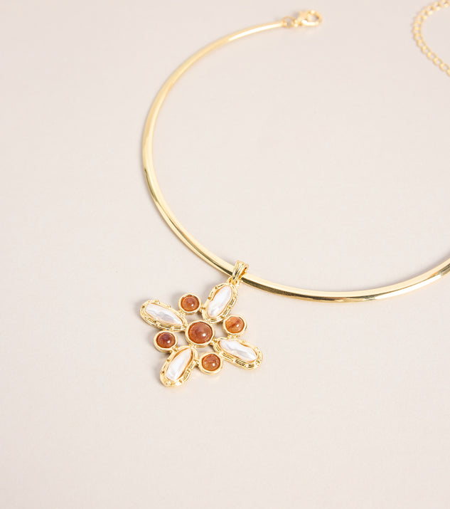 Windsor Chic And Sleek Cross Pendant Collar Necklace - Image 3