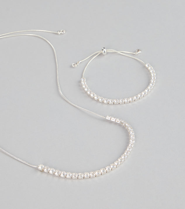 Windsor Chic Compliments Cubic Zirconia Necklace And Bracelet Set - Image 2
