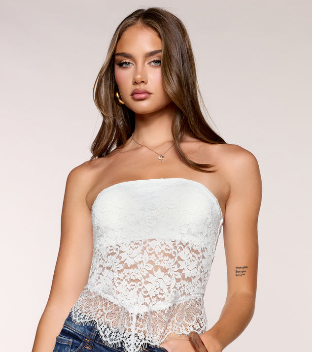 Windsor Chic Fave Sheer Lace Tube Top - Image 3