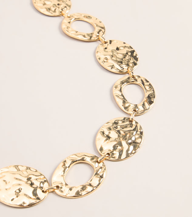 Windsor Chic Hammered Concho Chain Belt - Image 2