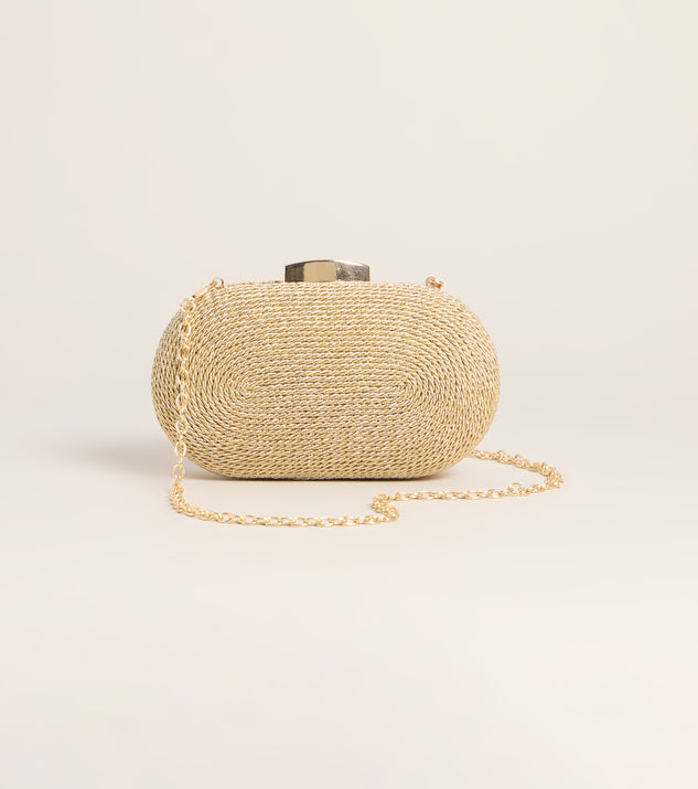 Windsor Chic Invite Metallic Rope Box Clutch - Image 3