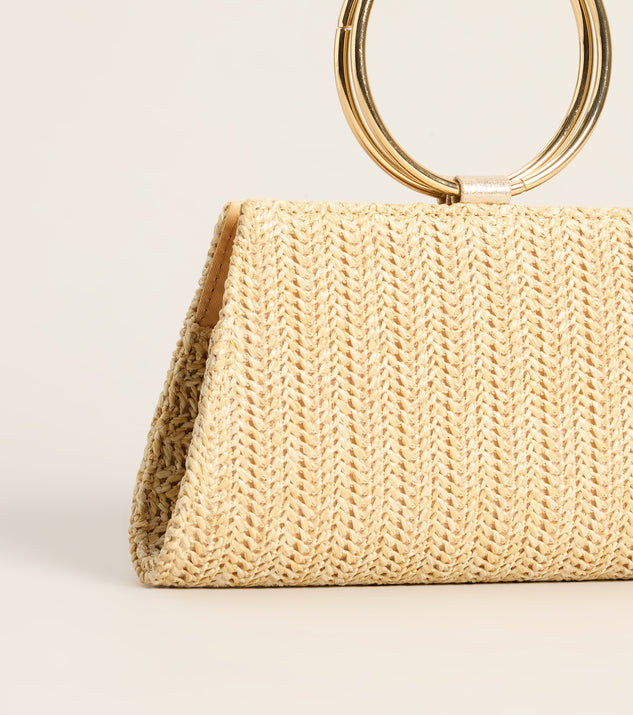 Windsor Chic On Arrival O-Ring Straw Clutch - Image 3