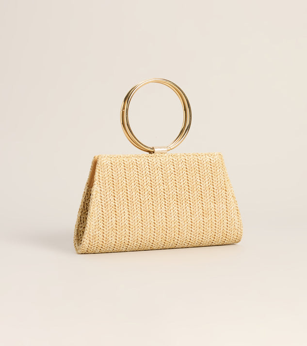 Windsor Chic On Arrival O-Ring Straw Clutch - Image 2