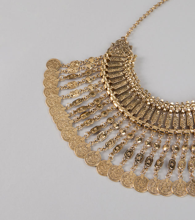 Windsor Chic Status Statement Coin Collar Necklace - Image 3