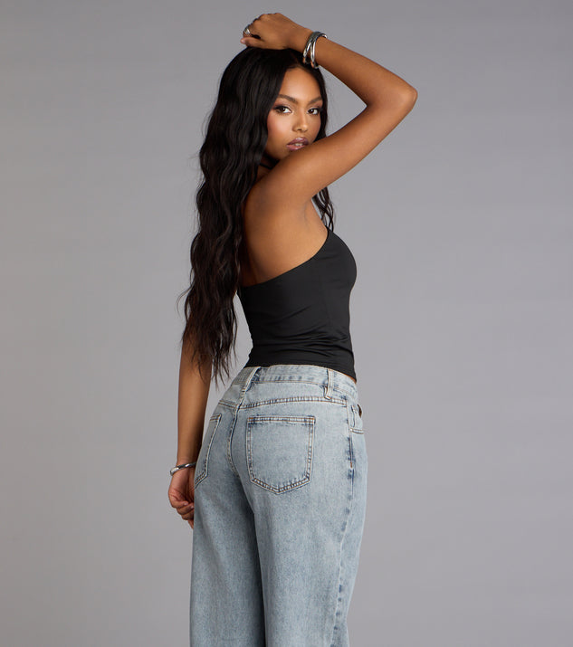 Windsor Chic Twist Halter Crop Top - Image 2