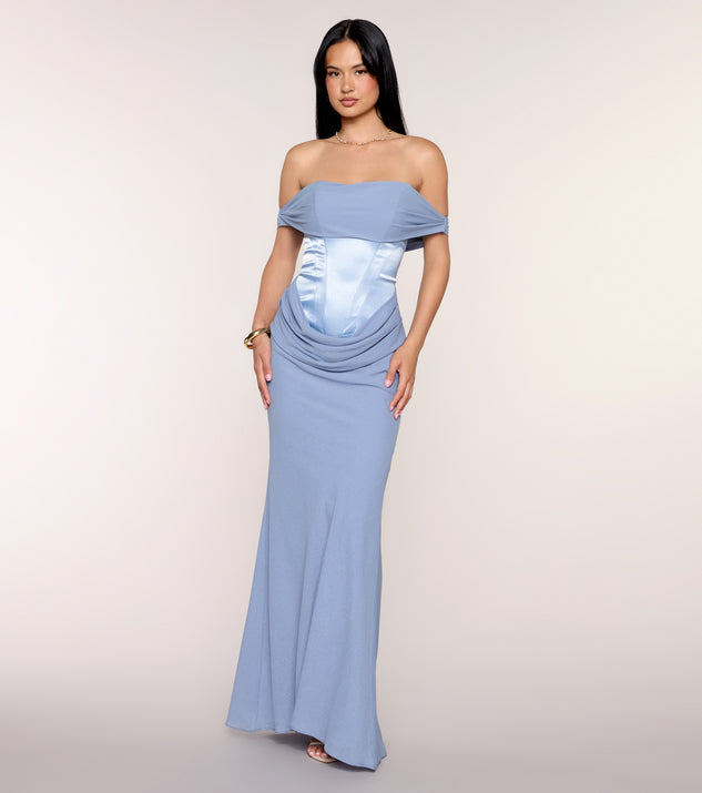 Windsor Ciara Off-The-Shoulder Formal Dress - Image 3