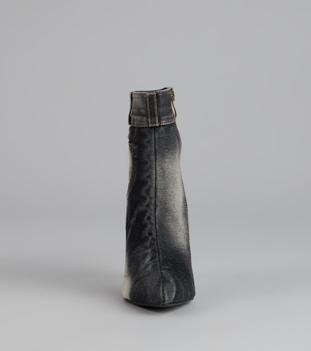 Windsor City Blues Denim Stiletto Booties - Image 3