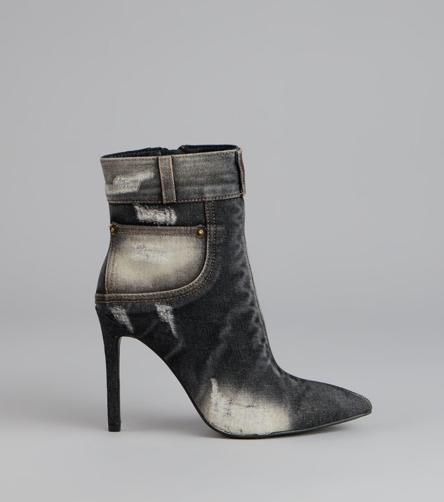 Windsor City Blues Denim Stiletto Booties - Image 2