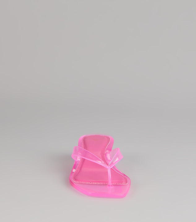 Windsor Clear Choice Jelly Thong Kitten Heels - Image 3