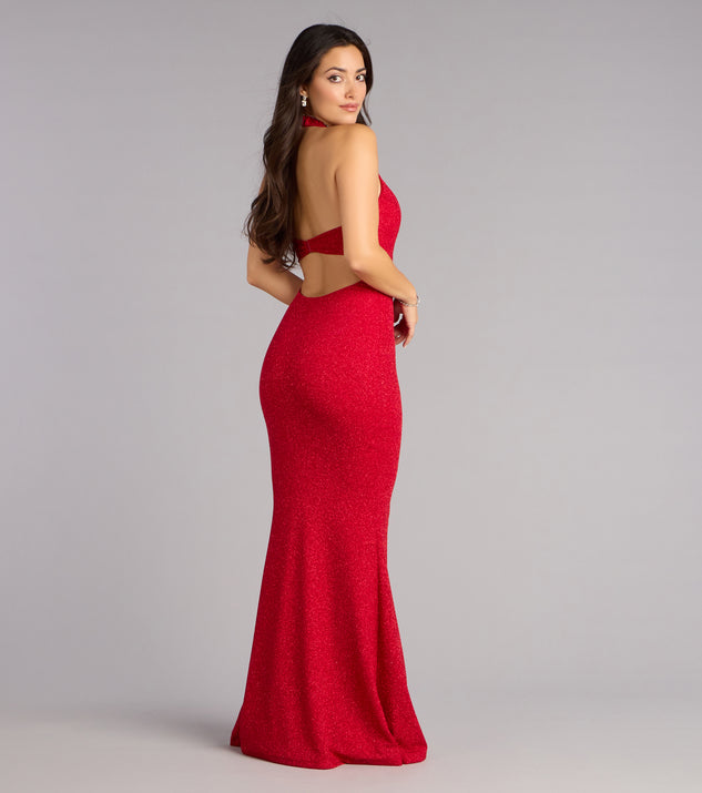 Windsor Cleo Glitter Knit Mermaid Formal Dress - Image 2