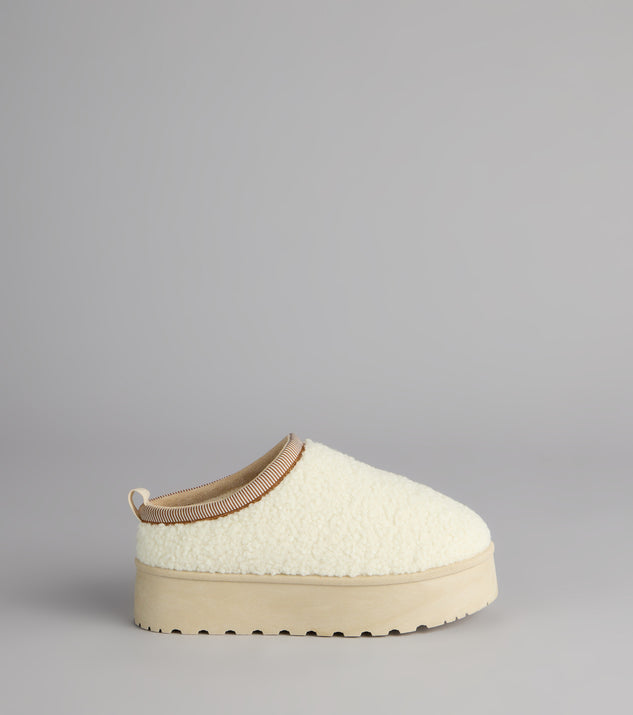 Windsor Cloud Club Faux Sherpa Platform Slippers - Image 2