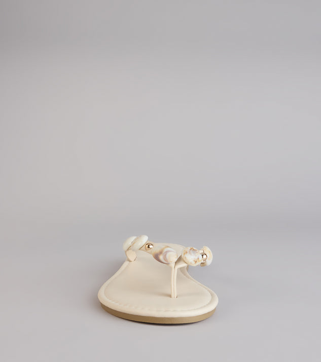 Windsor Coastal Crush Beaded Thong Sandals - Image 3