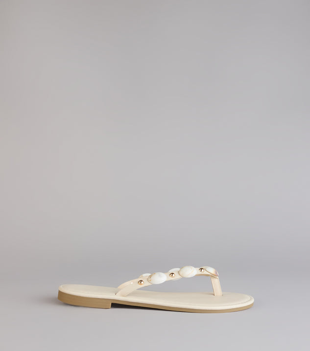 Windsor Coastal Crush Beaded Thong Sandals - Image 2