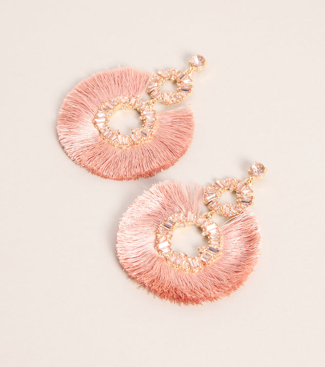 Windsor Color Me Obsessed Tassel Hoop Earrings - Image 2