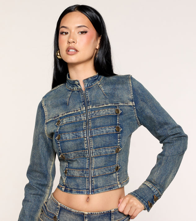 Windsor Command Attention Military Denim Jacket - Image 3