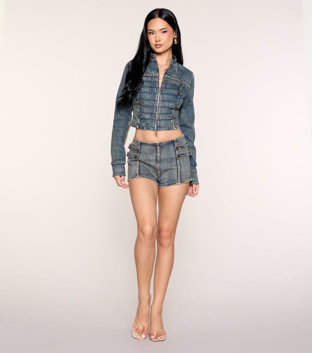 Windsor Command Attention Military Denim Jacket - Image 2