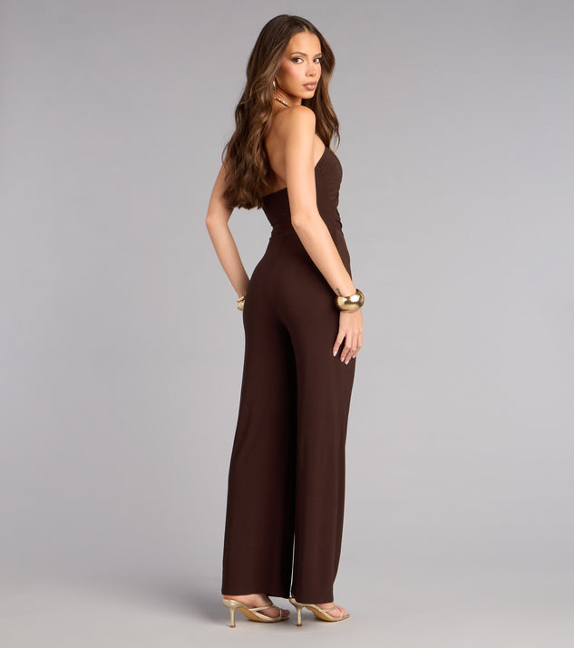 Windsor Confident Feel Halter Cutout Wide-Leg Jumpsuit - Image 3