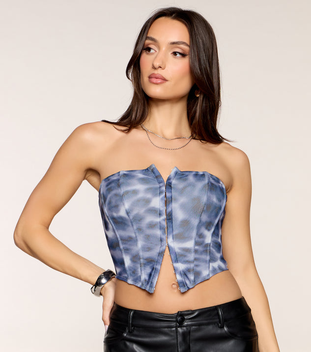 Windsor Cool Crush Leopard Mesh Bustier - Image 3