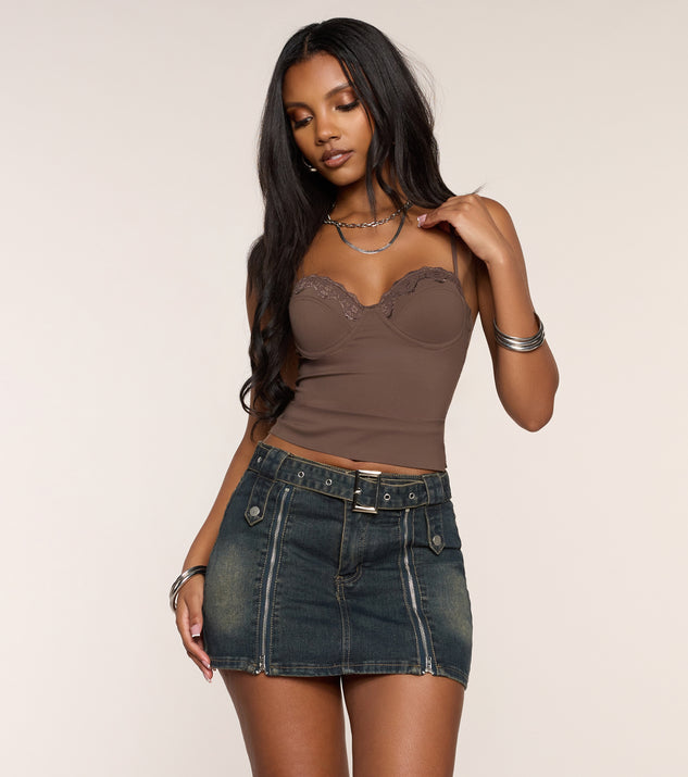 Windsor Cool Girl Coded Denim Mini Skort - Image 2