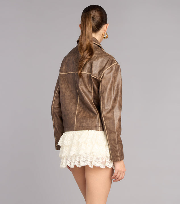 Windsor Cool It Cowgirl Faux Leather Jacket - Image 2