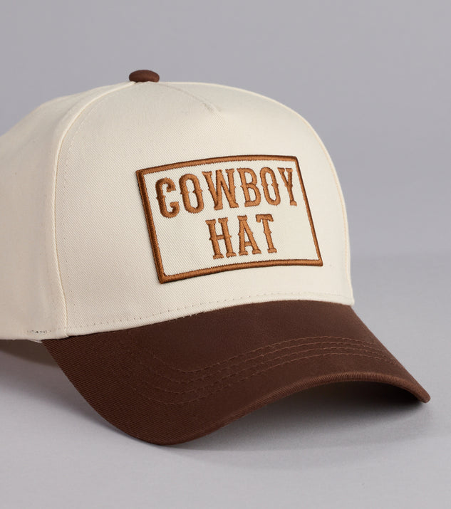 Windsor Cowboy Hat Two-Tone Baseball Cap - Image 3