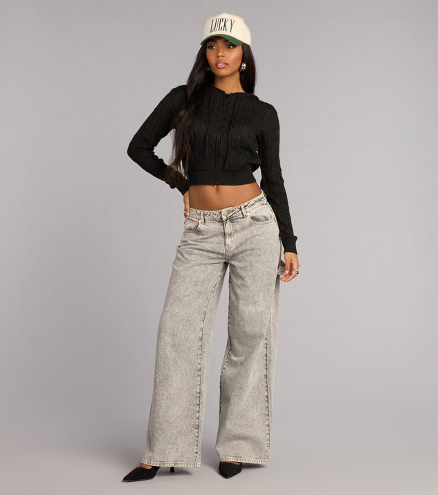 Windsor Cozy Girl Era Crop Hoodie Sweater - Image 3