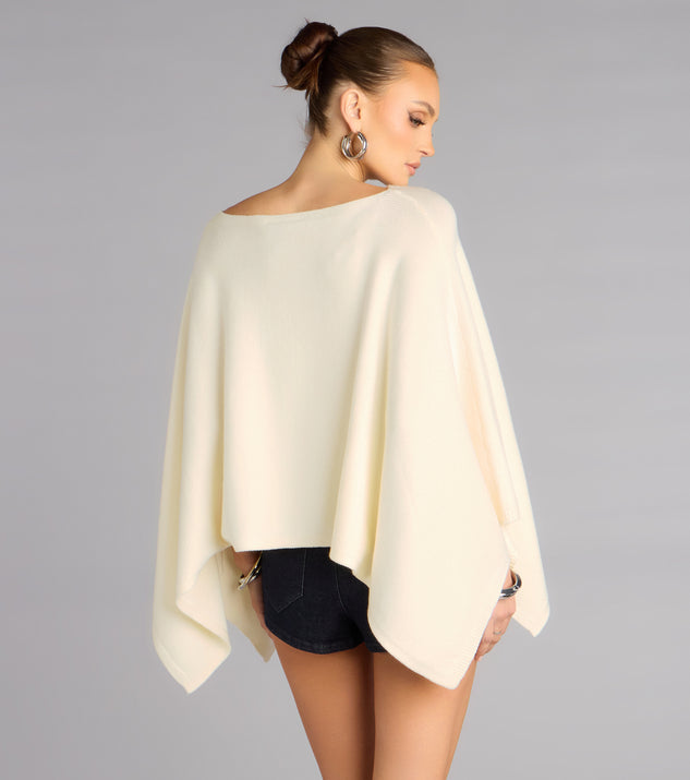 Windsor Cozy Hour Flowy Sweater Poncho - Image 3