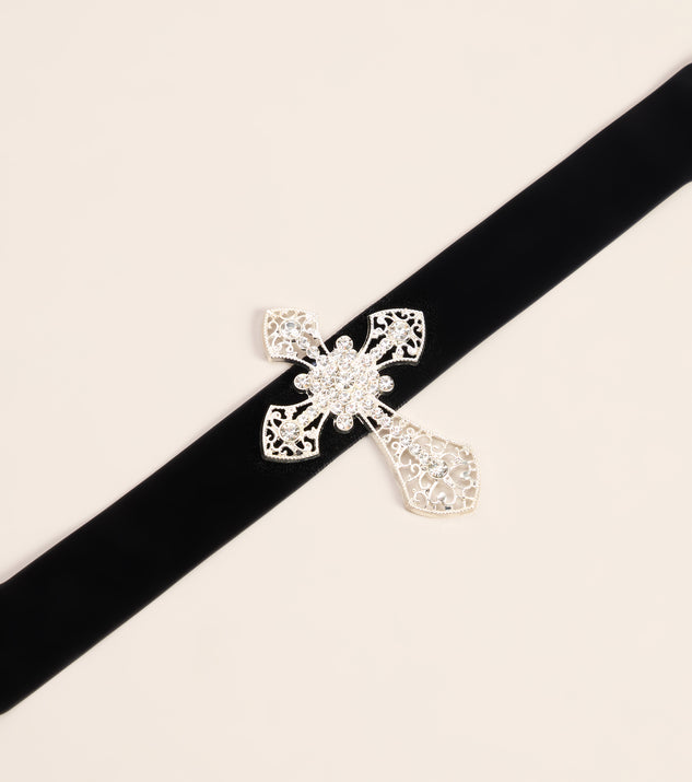 Windsor Cross My Heart Velvet Choker Necklace - Image 3