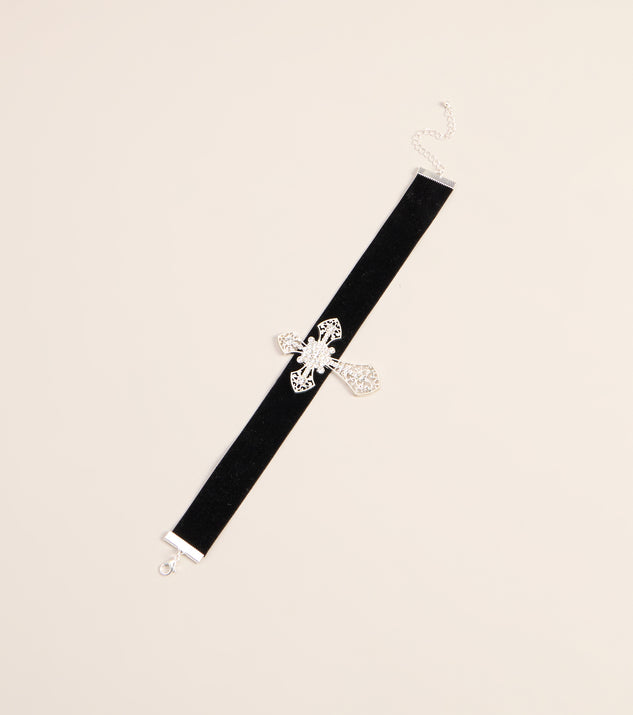 Windsor Cross My Heart Velvet Choker Necklace - Image 2