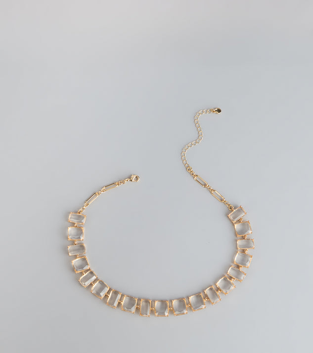 Windsor Crystal Row Statement Choker Necklace - Image 2