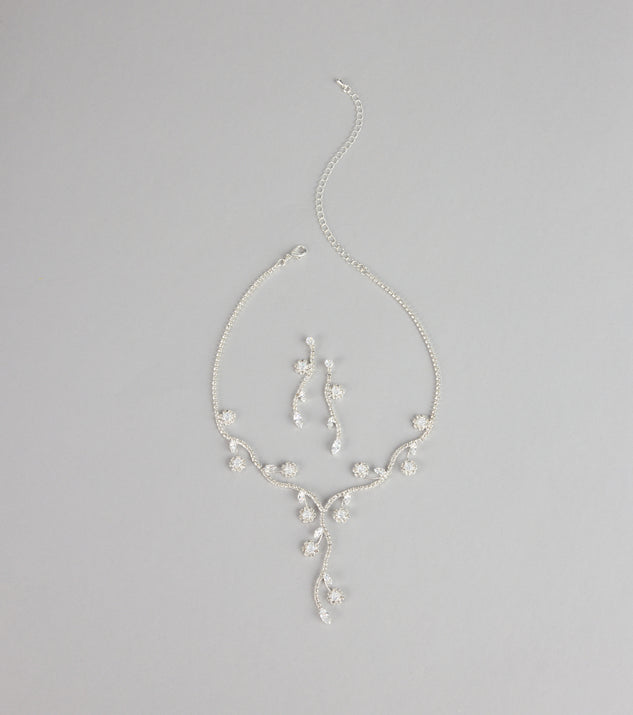 Windsor Crystal Vine Necklace And Earring Set - Image 3