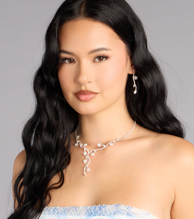 Windsor Crystal Vine Necklace And Earring Set - Image 2