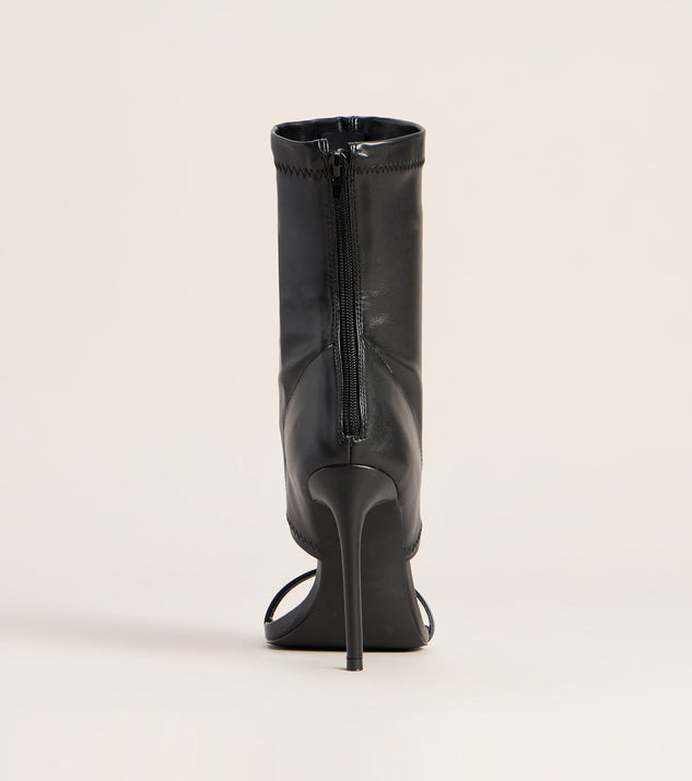 Windsor Curve Appeal Sock Cutout Stiletto Heels - Image 3