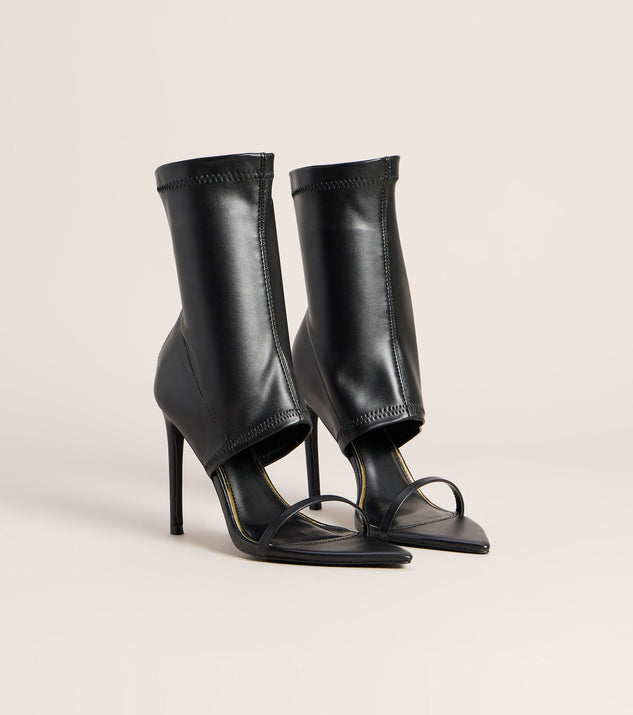 Windsor Curve Appeal Sock Cutout Stiletto Heels - Image 2