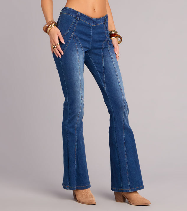 Windsor Curve Code V-Waist Flare Denim Jeans - Image 3