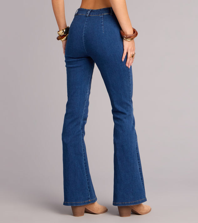 Windsor Curve Code V-Waist Flare Denim Jeans - Image 2